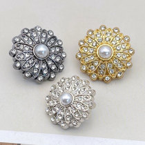 23MM Metal pearl snap button charms