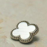 20MM Metal Clover imitation shell snap button charms