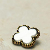 20MM Metal Clover imitation shell snap button charms