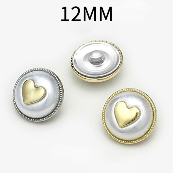 12MM Love  snap button charms