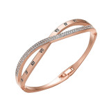 Alloy Roman numeral cross diamond bracelet