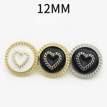 12MM Love  snap button charms