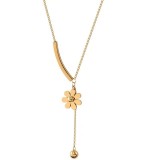 Stainless steel daisy necklace necklace