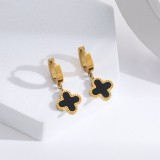 Stainless Steel  Clover Earrings