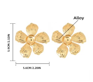 Alloy flower  earrings
