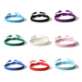 Vacation minimalist handmade woven bracelet Bohemian waterproof adjustable surfer bracelet