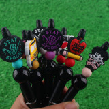 Halloween Cartoon pattern cute Silicone Beads Colored Plastic Beads Writing Neutral Pen