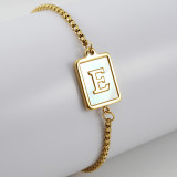 26 Stainless Steel Shell  Letter Bracelet