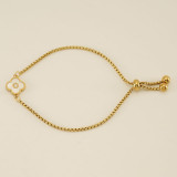 26 Stainless Steel Shell Clover Letter Bracelet