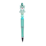 Cat Cartoon pattern cute Silicone Beads Colored Plastic Beads Writing Neutral Pen