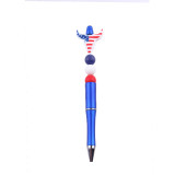 Independence Day in the United States Cartoon pattern cute Silicone Beads Colored Plastic Beads Writing Neutral Pen