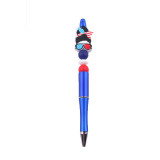 Independence Day in the United States Cartoon pattern cute Silicone Beads Colored Plastic Beads Writing Neutral Pen
