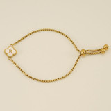 26 Stainless Steel Shell Clover Letter Bracelet