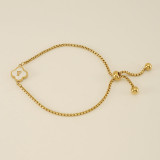 26 Stainless Steel Shell Clover Letter Bracelet