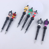 Halloween Cartoon pattern cute Silicone Beads Colored Plastic Beads Writing Neutral Pen
