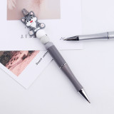 Cat Cartoon pattern cute Silicone Beads Colored Plastic Beads Writing Neutral Pen