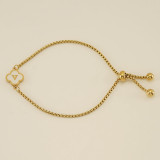 26 Stainless Steel Shell Clover Letter Bracelet