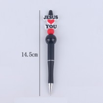 Halloween Cartoon pattern cute Silicone Beads Colored Plastic Beads Writing Neutral Pen