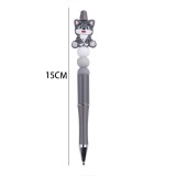 Cat Cartoon pattern cute Silicone Beads Colored Plastic Beads Writing Neutral Pen