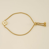 26 Stainless Steel Shell Clover Letter Bracelet