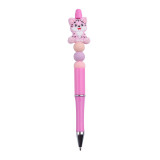 Cat Cartoon pattern cute Silicone Beads Colored Plastic Beads Writing Neutral Pen