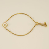 26 Stainless Steel Shell Clover Letter Bracelet