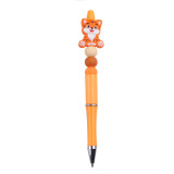 Cat Cartoon pattern cute Silicone Beads Colored Plastic Beads Writing Neutral Pen