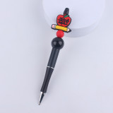 Halloween Cartoon pattern cute Silicone Beads Colored Plastic Beads Writing Neutral Pen