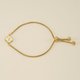 26 Stainless Steel Shell Clover Letter Bracelet