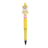 Cat Cartoon pattern cute Silicone Beads Colored Plastic Beads Writing Neutral Pen