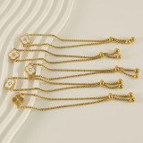 26 Stainless Steel Shell Clover Letter Bracelet