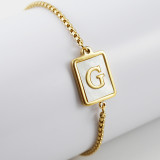 26 Stainless Steel Shell  Letter Bracelet