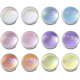 20MM Aurora Illusion Starry Sky Sparkling Powder Circular Resin snap button charms