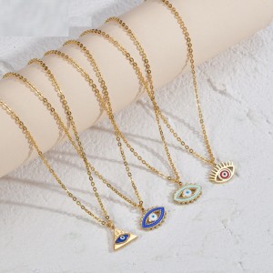 Stainless Steel Devil's Eye Necklace