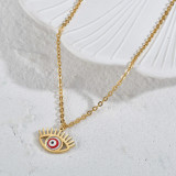 Stainless Steel Devil's Eye Necklace