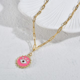 Stainless Steel Devil's Eye Necklace