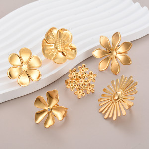Stainless steel flower ring