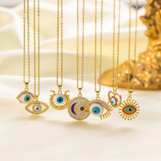 Stainless Steel Devil's Eye Necklace