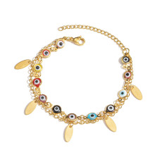 Stainless Steel Devil's Eye Bracelet
