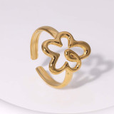 Stainless steel flower ring