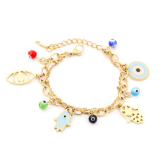 Stainless Steel Devil's Eye Bracelet
