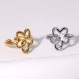 Stainless steel flower ring