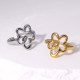 Stainless steel flower ring