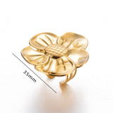 Stainless steel flower ring