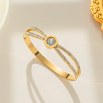 Stainless steel zircon bracelet