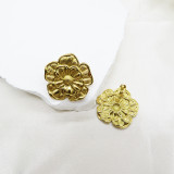 Stainless steel flower ring earring