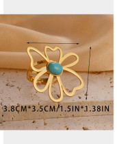 Stainless steel flower ring