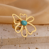Stainless steel flower ring