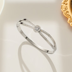 Stainless steel zircon bracelet