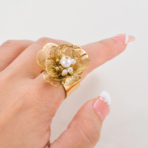 Stainless steel  flower  ring